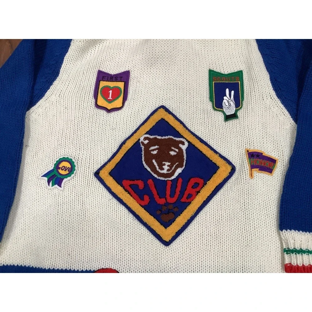 Vintage Inner View Scout Sweater Size 18/20 Stitched Patch